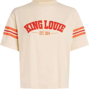 King Louie Boxy tee cream red velvet printed