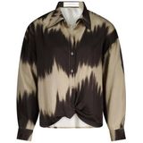 Nukus Blouse lange mouw NKF02064 IRIS Donker bruin