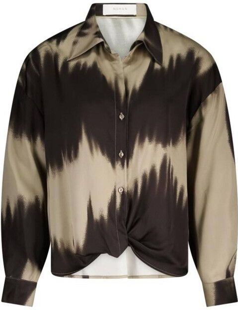 Nukus Blouse lange mouw NKF02064 IRIS Donker bruin