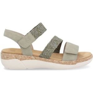 Remonte - R6861 - Sandalen - Salbei-Olive - Rubber Zool - Textiel Voering