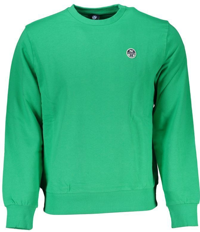 North Sails - Groene Katoenen Trui met Logo - Heren - Sweatvesten