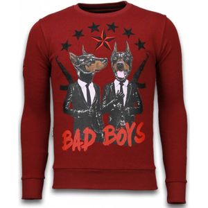 Local Fanatic Bad boys rhinestone sweater