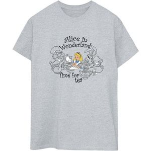 Li-cense Disney dames alice in wonderland tijd voor thee katoenen vriendje t-shirt