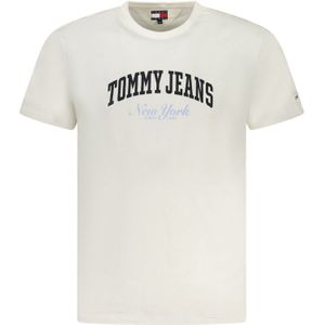 Tommy Jeans Varsity Pop T-shirt Met Korte Mouwen Wit M Man