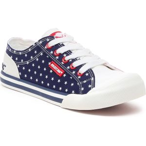 Rocket Dog - Jazzin Spangle - Katoenen Damessneakers - Rood/Marineblauw