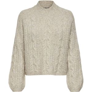 Jacqueline de Yong - Jdysilja Hn Cable - Trui - Oatmeal/melange - Dames
