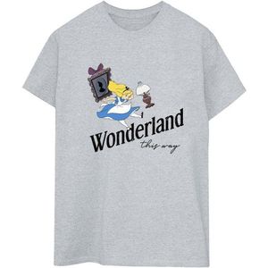 Li-cense Disney dames alice in wonderland this way katoenen vriendje t-shirt
