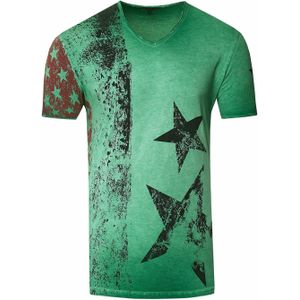 Rusty Neal - T-shirt - V-hals - Gebruikte Look - 100% Katoen