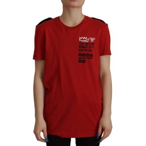 Dolce & Gabbana - T-shirt - Rood - Korte Mouwen - Graphic Print