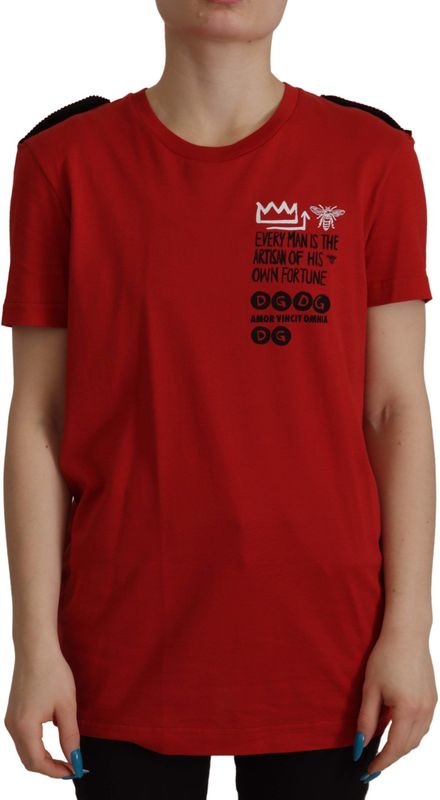 Dolce & Gabbana - Rood - T-shirt - Katoen - Dames