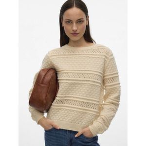 VERO MODA - VMLEO LS O-NECK PULLOVER BF - Gebreide Pullover - Dames