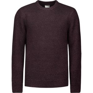 No Excess Pullover crewneck 2 coloured soft s aubergine