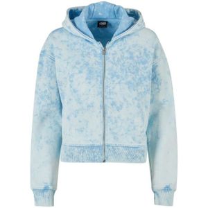Urban Classics Dames washed towelling short oversized full zip hoodie