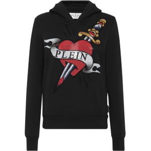 Philipp Plein - Cropped Hoodie Love Tattoo - Zwart - Dames
