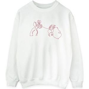 Li-cense Disney heren lady and the tramp spaghetti outline sweatshirt