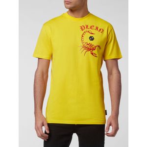 Philipp Plein - T-Shirt Ronde Hals Scorpion - Geel - Heren - Katoen