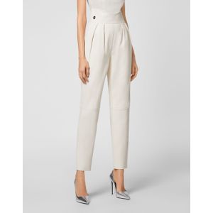 Philipp Plein - 80's Fit Iconic - Leren Broek - Beige