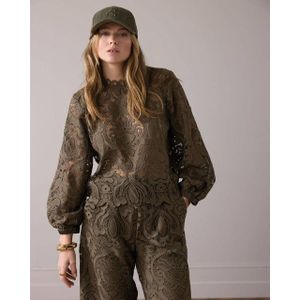 Summum - 2s3220-12182 - Blouse - Khaki - Lange Mouw