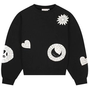 Fabienne Chapot - CLTSWE06AW259001 - Trui - Zwart - Met Witte Motieven