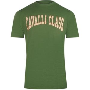 Cavalli Class - Boog Logo T-shirt - Groen - Heren