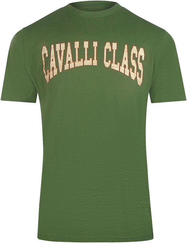 Cavalli Class - Boog Logo T-shirt - Groen - Heren