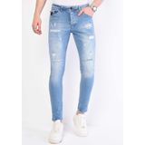 Local Fanatic Slim fit jeans met scheuren 1058