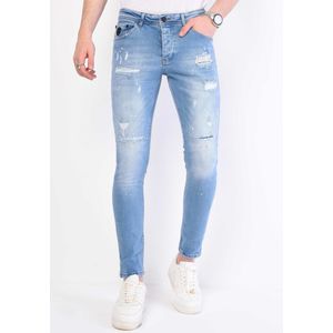 Local Fanatic Slim fit jeans met scheuren 1058