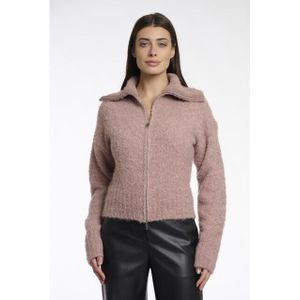 Rino & Pelle Boi.5002512 rino en pelle cardigan with zipper closure old pink