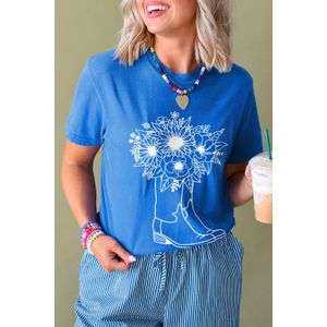 Florale Boot Graphic T-shirt
