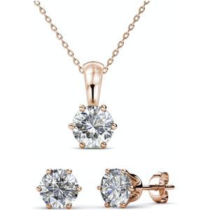 Geboortestenen Sets - Oostenrijks Kristal - 3 Stuks - 18k Roséverguld - Hoogwaardig Messing