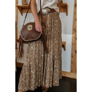 Geprinte Maxi Rok met Bloemenmotief