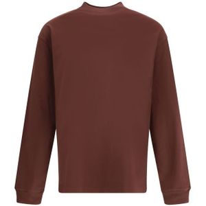 Mock Neck Ontspannen Lange Mouwen Top