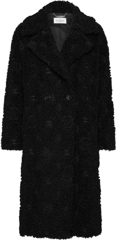 Philipp Plein - Eco Fur Long Coat Monogram - Imitatiebont - Oranje