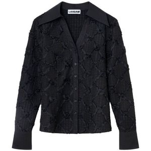 Laagam - TP/M2302F01/99 SALLY - Top lange mouw - Zwart