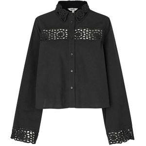 mbyM Zwarte blouse met kanten details marigold -