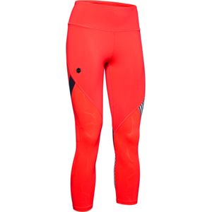 Under Armour - Rush Embossed Shine - Crop Legging - Rood