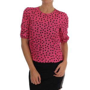 Dolce & Gabbana - Enchanted Silk - Blouse - Roze - Polka Dot