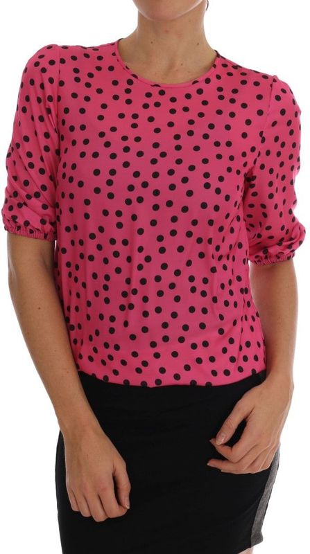 Dolce & Gabbana - Enchanted Silk - Blouse - Roze - Polka Dot