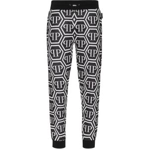 Philipp Plein - Jogging Broek Monogram - Zwart - Fleece
