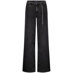 Red Button - Claudette - Jeans - Zwart - Wide Leg - Hoge Taille