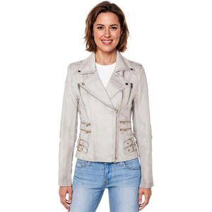 Brando - Constantia - Leren Bikerjack - Wit