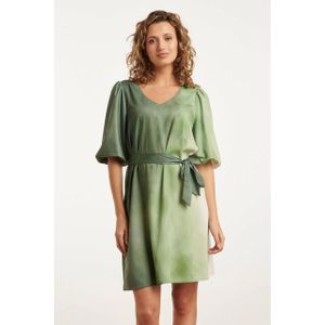 Smashed Lemon - 25022 - V-vormige Jurk - Ombre Print - Ballonmouwen