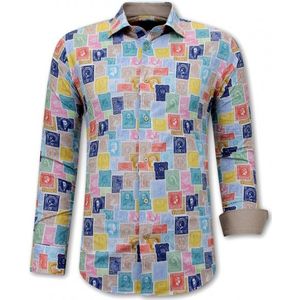 Gentile Bellini - Getailleerd Overhemd - Kleurrijk - Slim Fit - Lange Mouwen