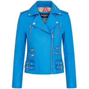 Brando - Loddon - Bikerjack - Blauw - Leren