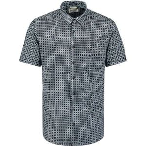 NO-EXCESS Overhemd - Indigo Blue - Print - 100% Katoen