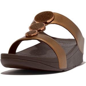 FitFlop Halo bead-circle metallic h-bar slides