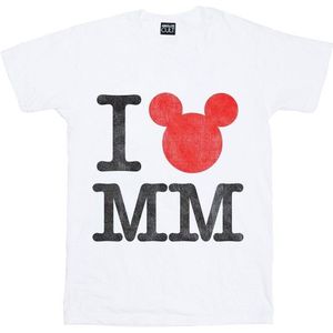 Li-cense Disney dames mickey mouse i love mickey katoenen vriendje t-shirt