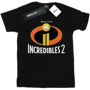 Li-cense Disney dames incredibles 2 emblem logo cotton boyfriend t-shirt