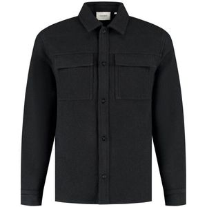 Pure Path - 25030201 - Overhemd - Zwart - Regular Fit Flannel