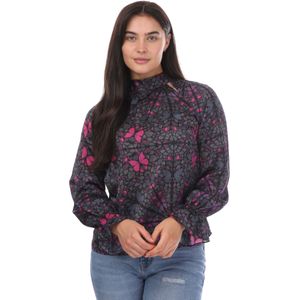 Ted Baker - Heiydii - Blouse - Zwart - Hoge Hals
